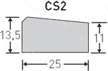 Catalogue : Voirie > Caniveaux de chaussés > CS2 (simple revers)